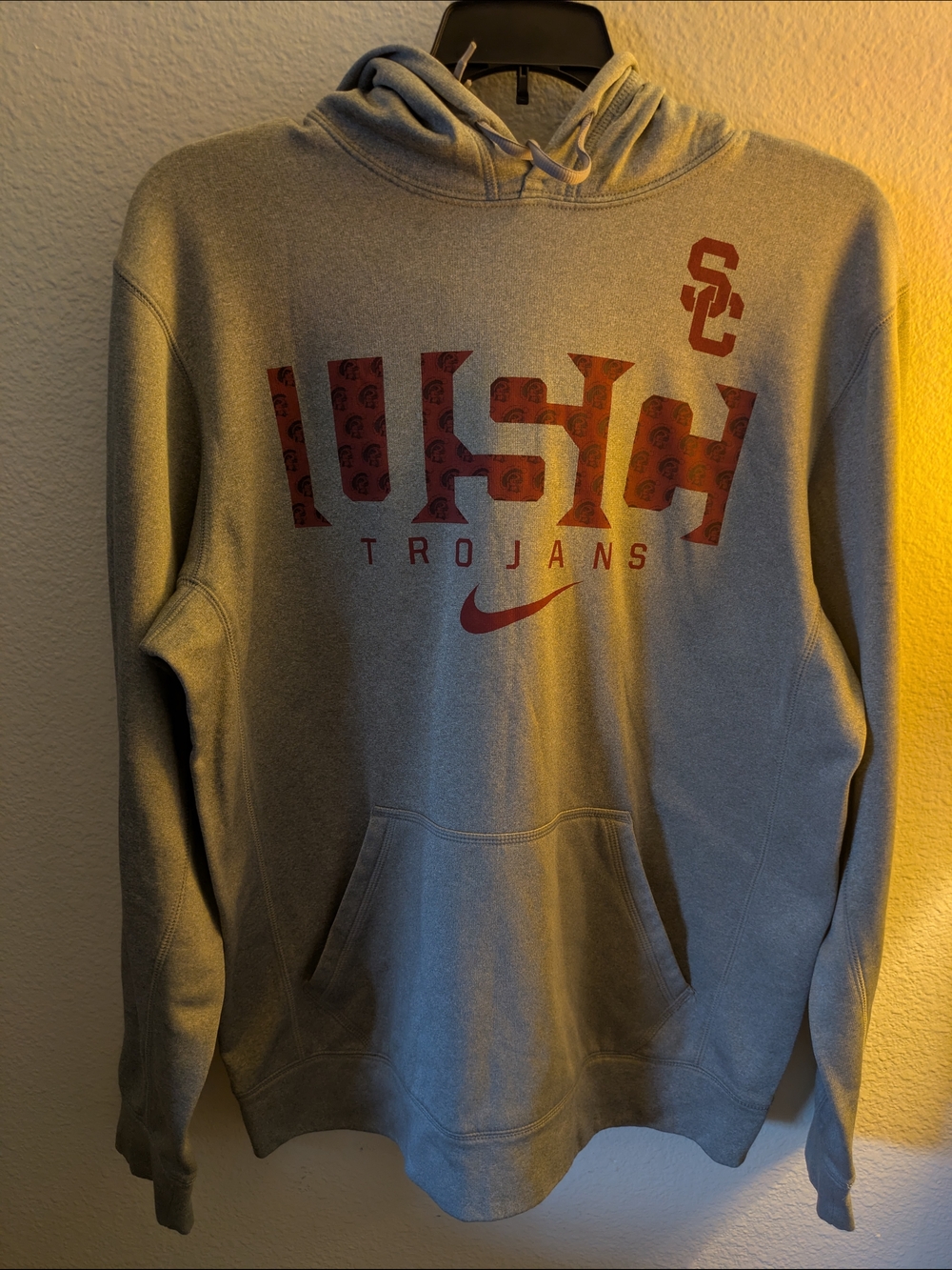 Nike USC Trojans Gray Pullover Hoodie